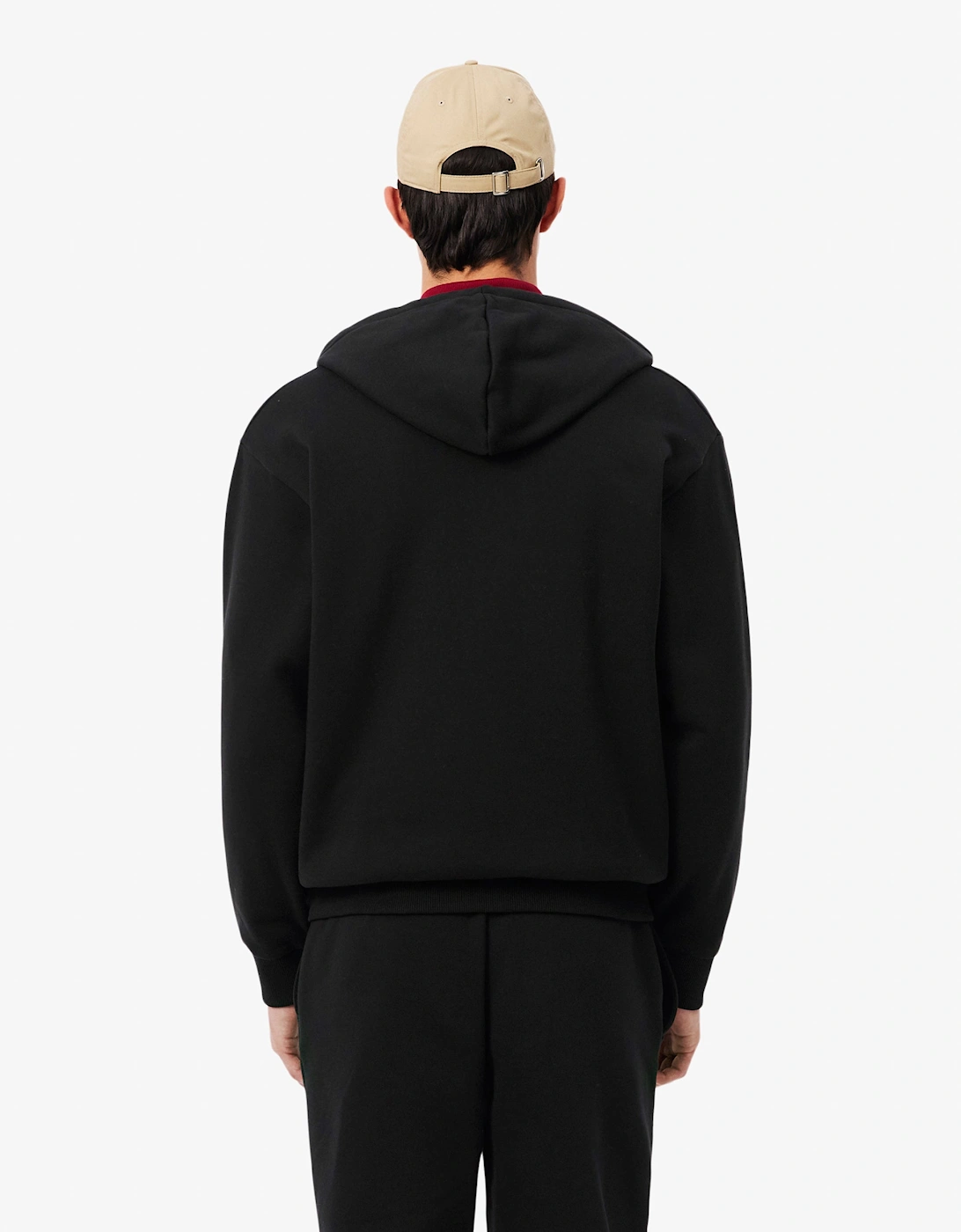 Lacoste Fleece Full-Zip Mens Classic Fit Hoodie - Black 031
