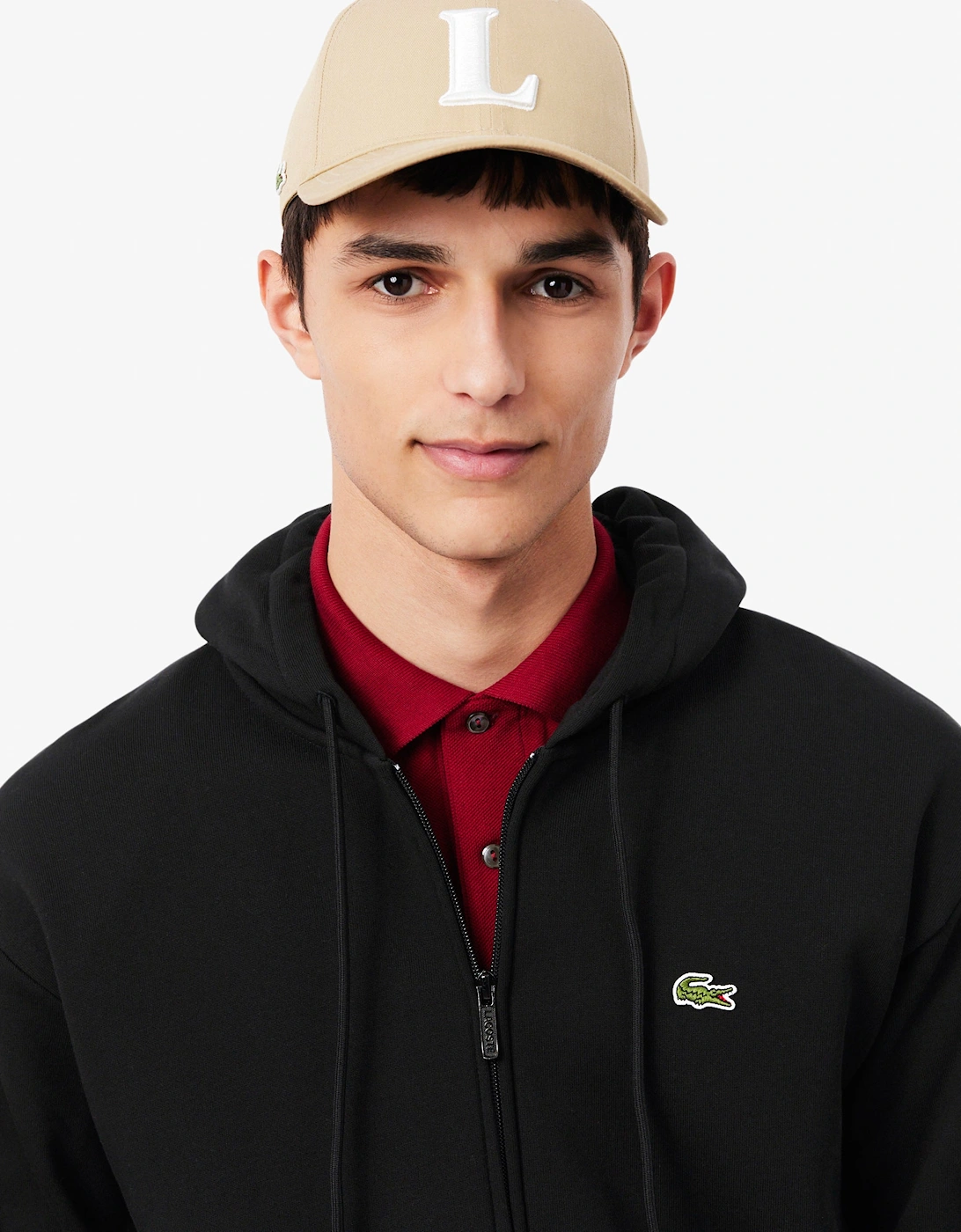 Lacoste Fleece Full-Zip Mens Classic Fit Hoodie - Black 031