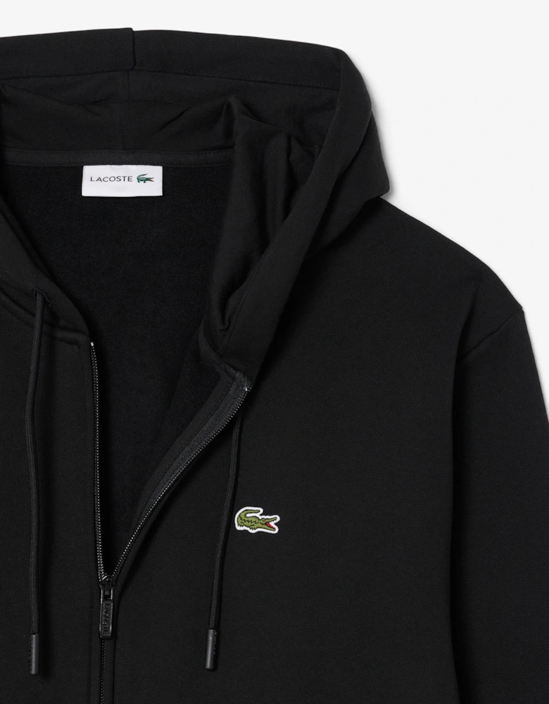 Lacoste Fleece Full-Zip Mens Classic Fit Hoodie - Black 031