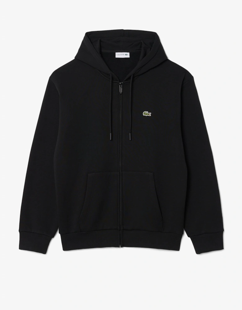Lacoste Fleece Full-Zip Mens Classic Fit Hoodie - Black 031