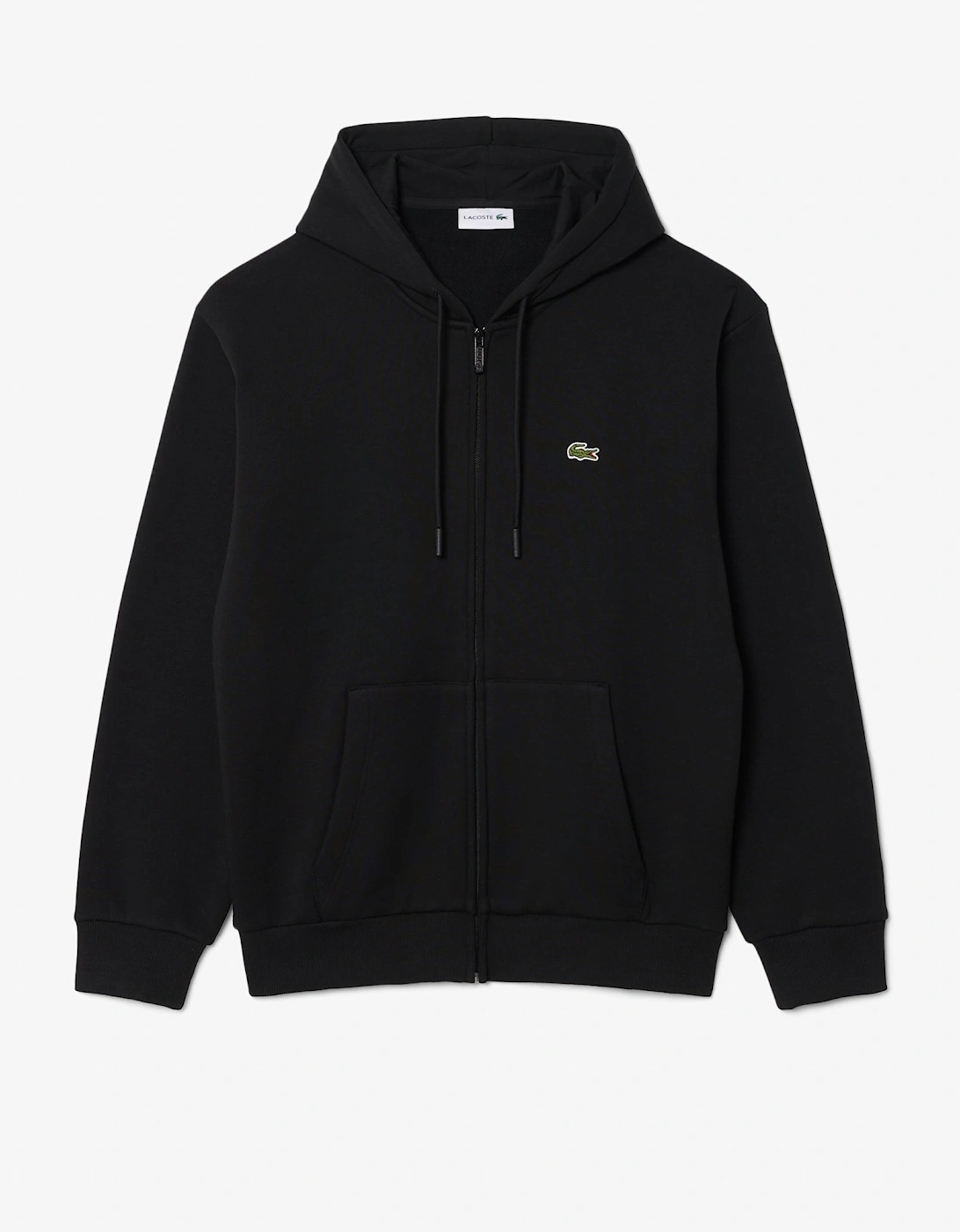 Lacoste Fleece Full-Zip Mens Classic Fit Hoodie - Black 031