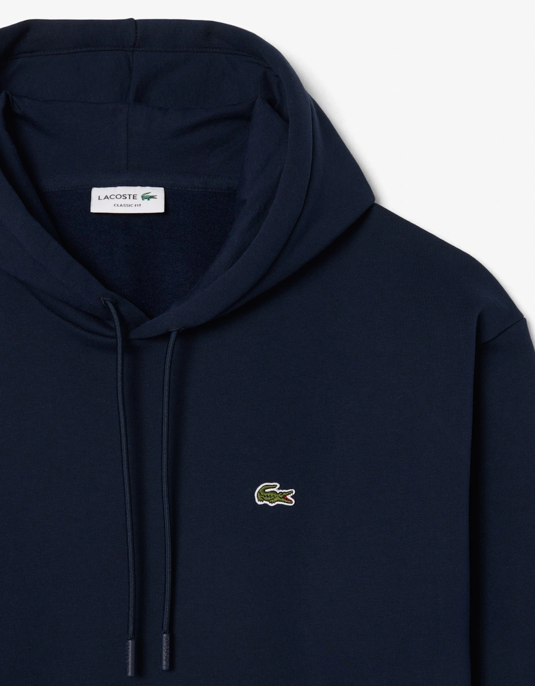 Lacoste Fleece Mens Classic Fit Hoodie - Navy 166