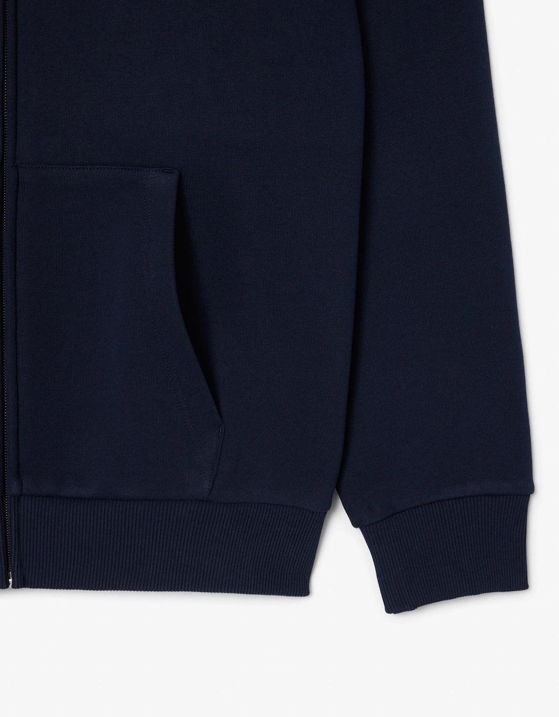 Lacoste Fleece Full-Zip Mens Classic Fit Hoodie - Navy 166