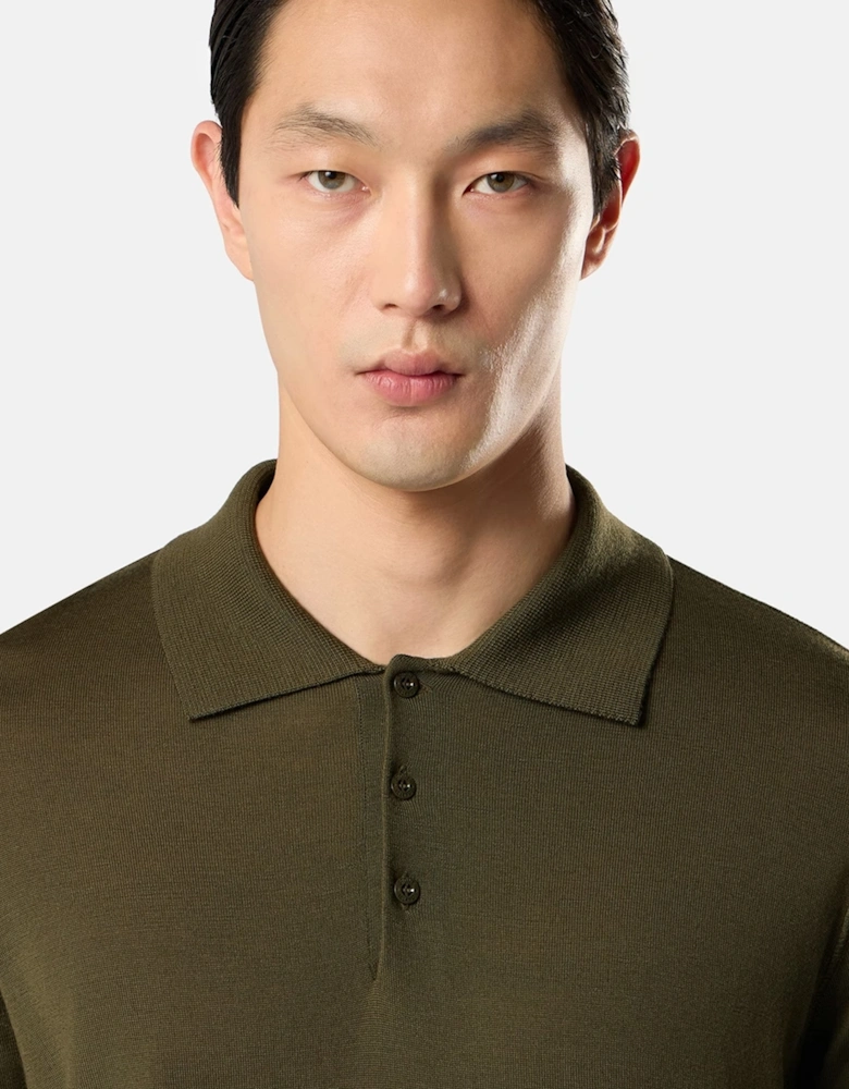 Ghost 5100076 Knitted Polo Green