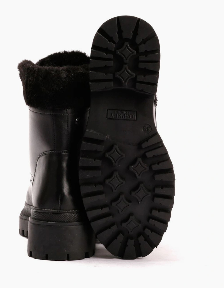 Osprey London The Budapest Leather Women's Black Boots