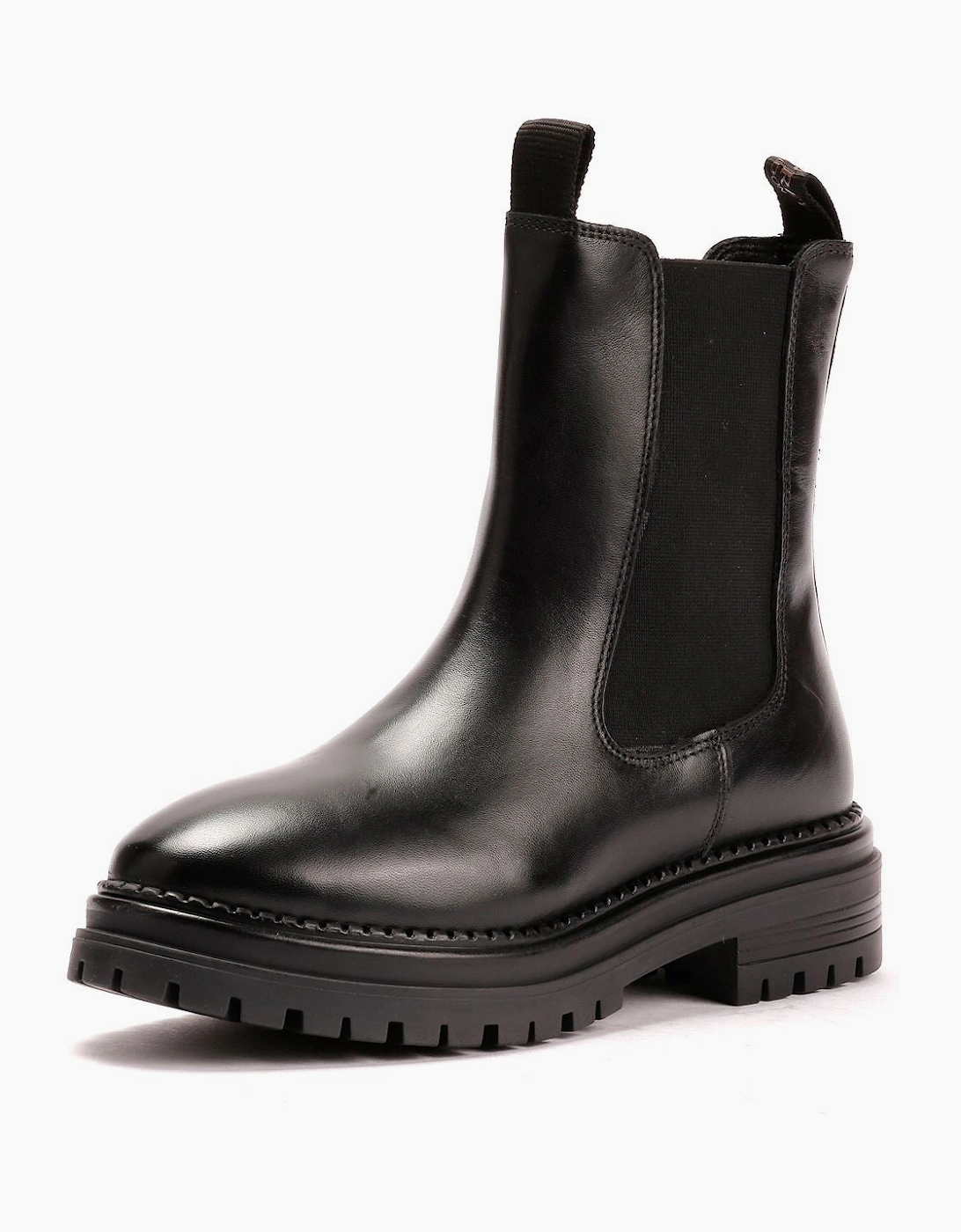 Osprey London The Hampton Chelsea Leather Women's Black/Merlot Boots