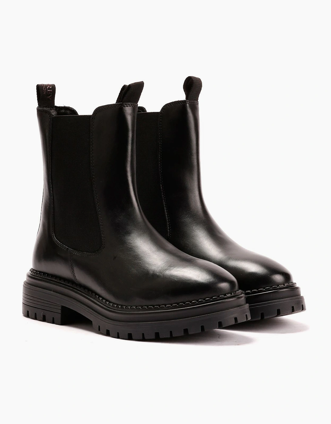 Osprey London The Hampton Chelsea Leather Women's Black/Merlot Boots