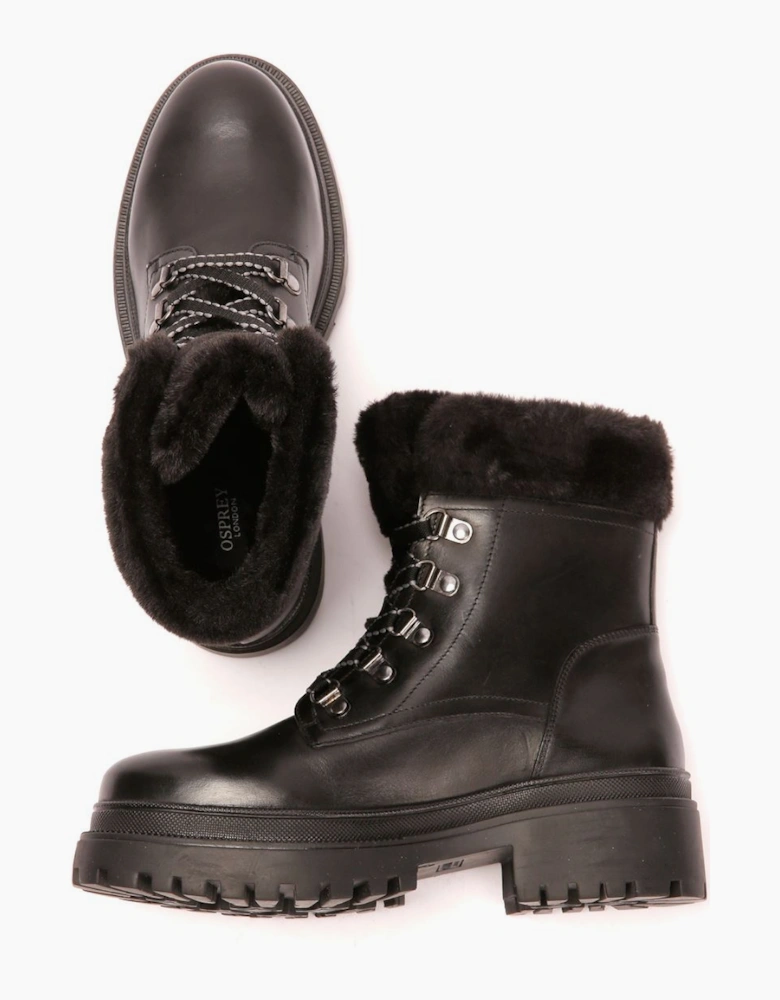 Osprey London The Budapest Leather Women's Black Boots