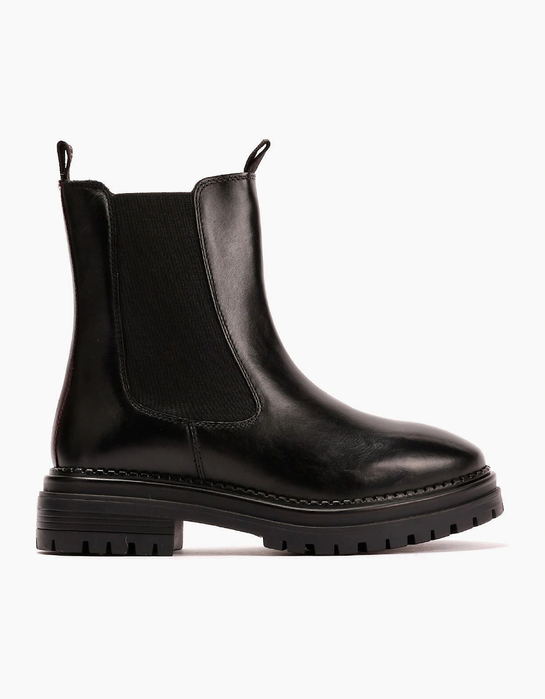Osprey London The Hampton Chelsea Leather Women's Black/Merlot Boots