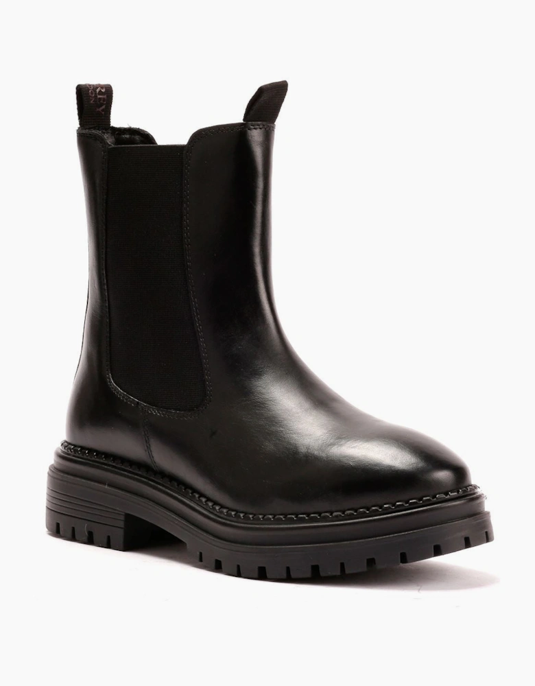 Osprey London The Hampton Chelsea Leather Women's Black/Merlot Boots