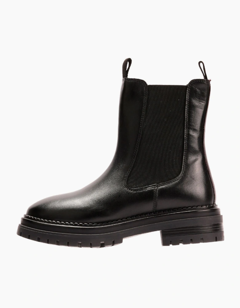 Osprey London The Hampton Chelsea Leather Women's Black/Merlot Boots