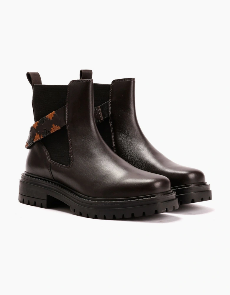 Osprey London The Guildford Chelsea Leather Women's Chocolate Boots