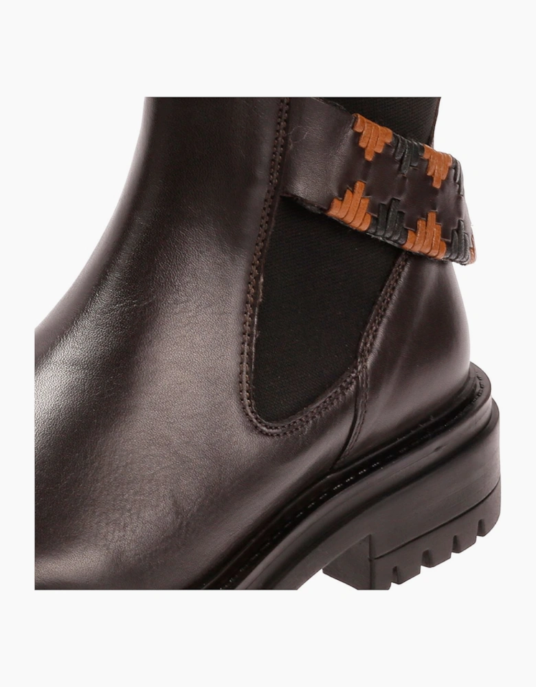 Osprey London The Guildford Chelsea Leather Women's Chocolate Boots