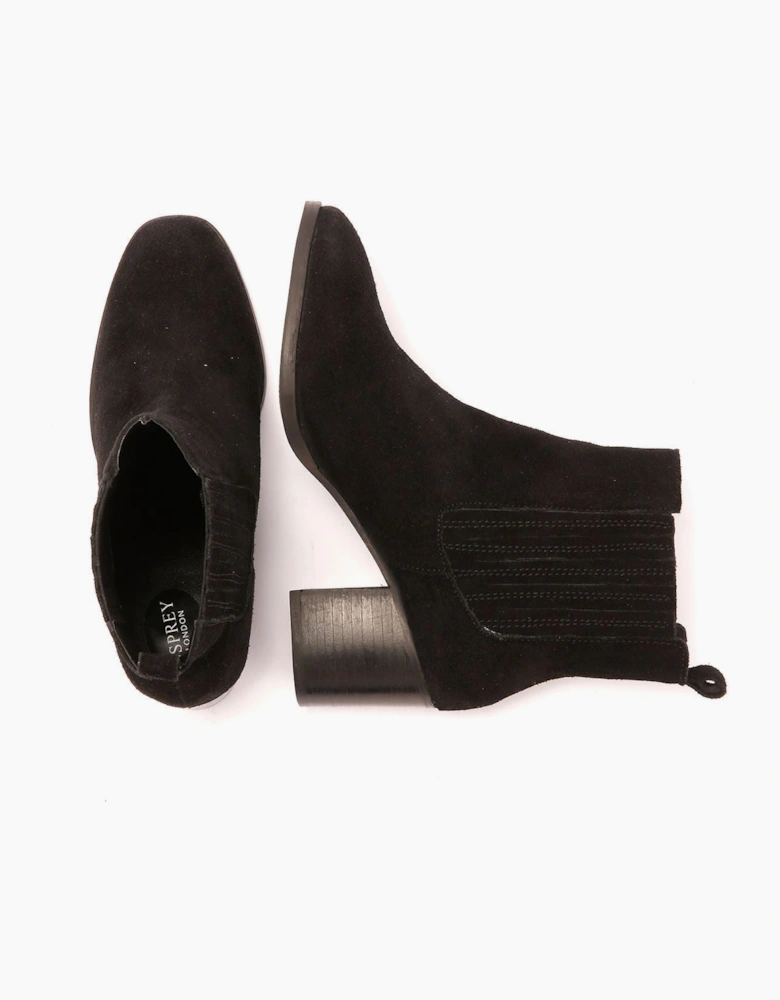 Osprey London The Naples Suede Women's Black Boots