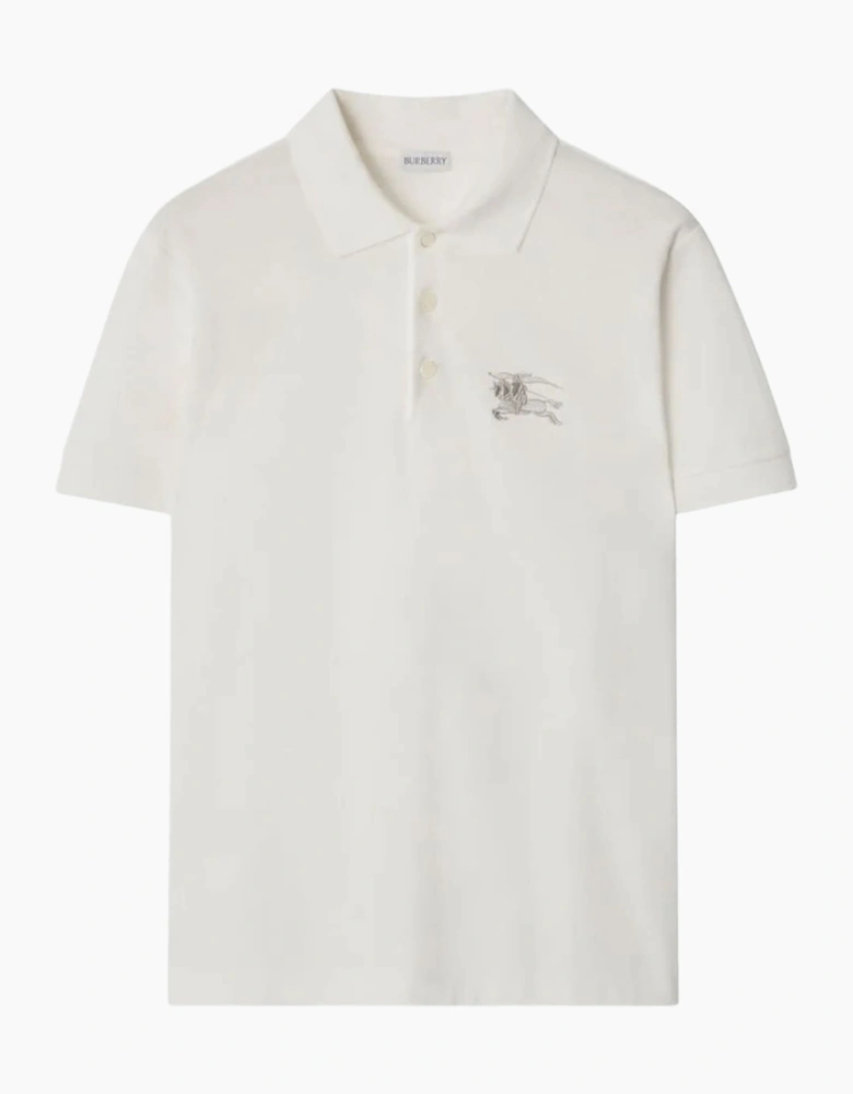 Burberry Knight Cotton Polo-Shirt White
