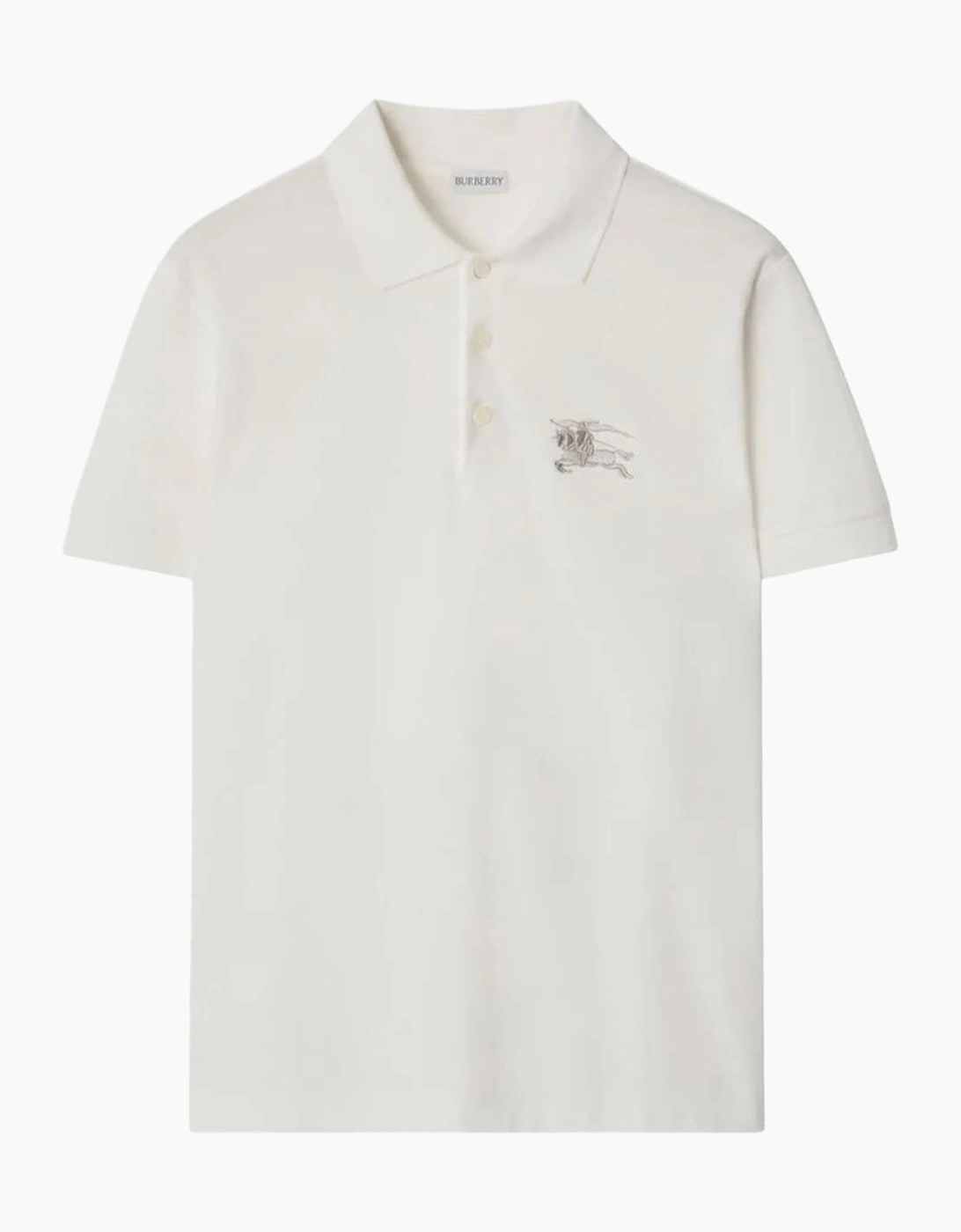 Burberry Men's Burberry Knight Cotton Polo-Shirt White