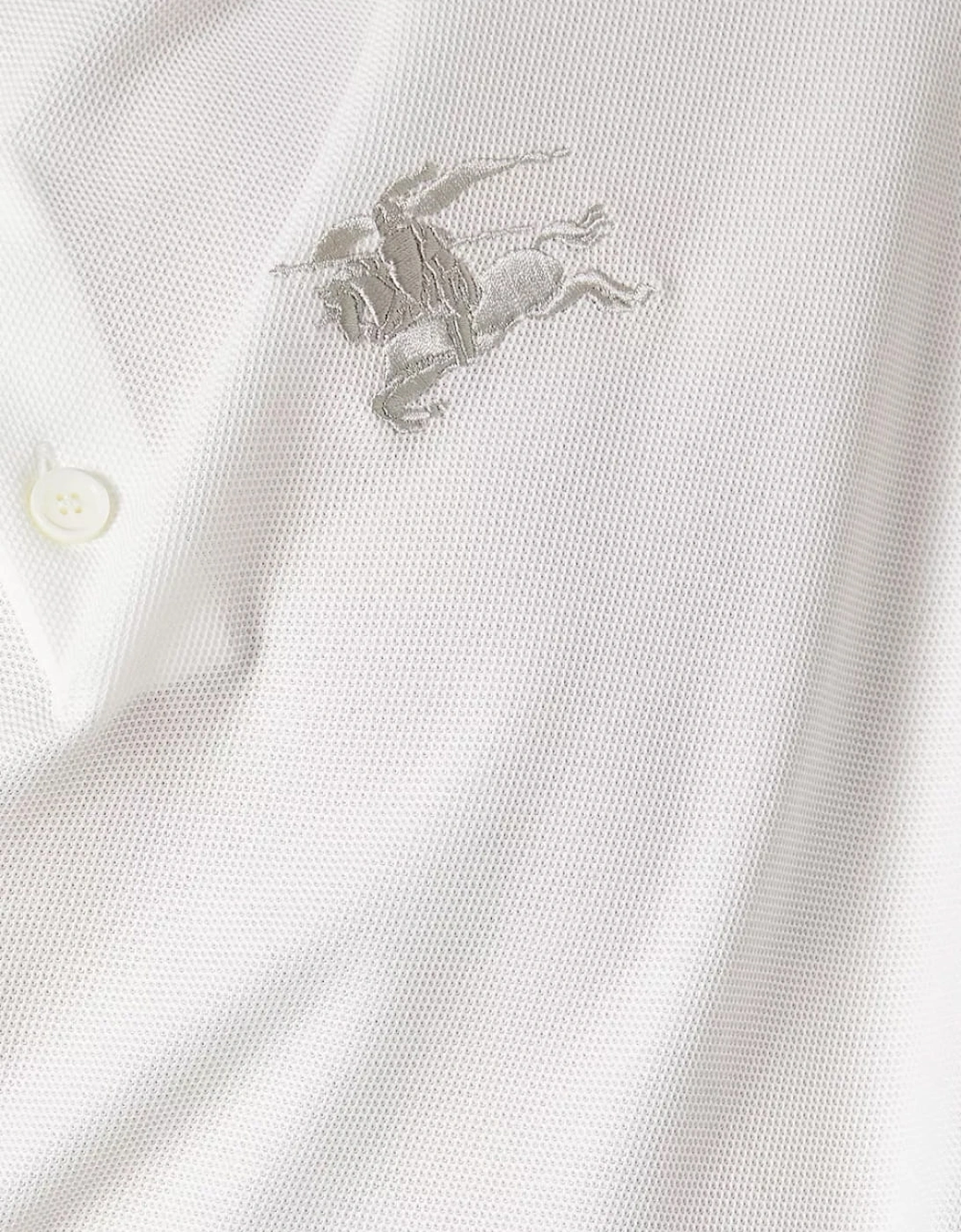Burberry Knight Cotton Polo-Shirt White