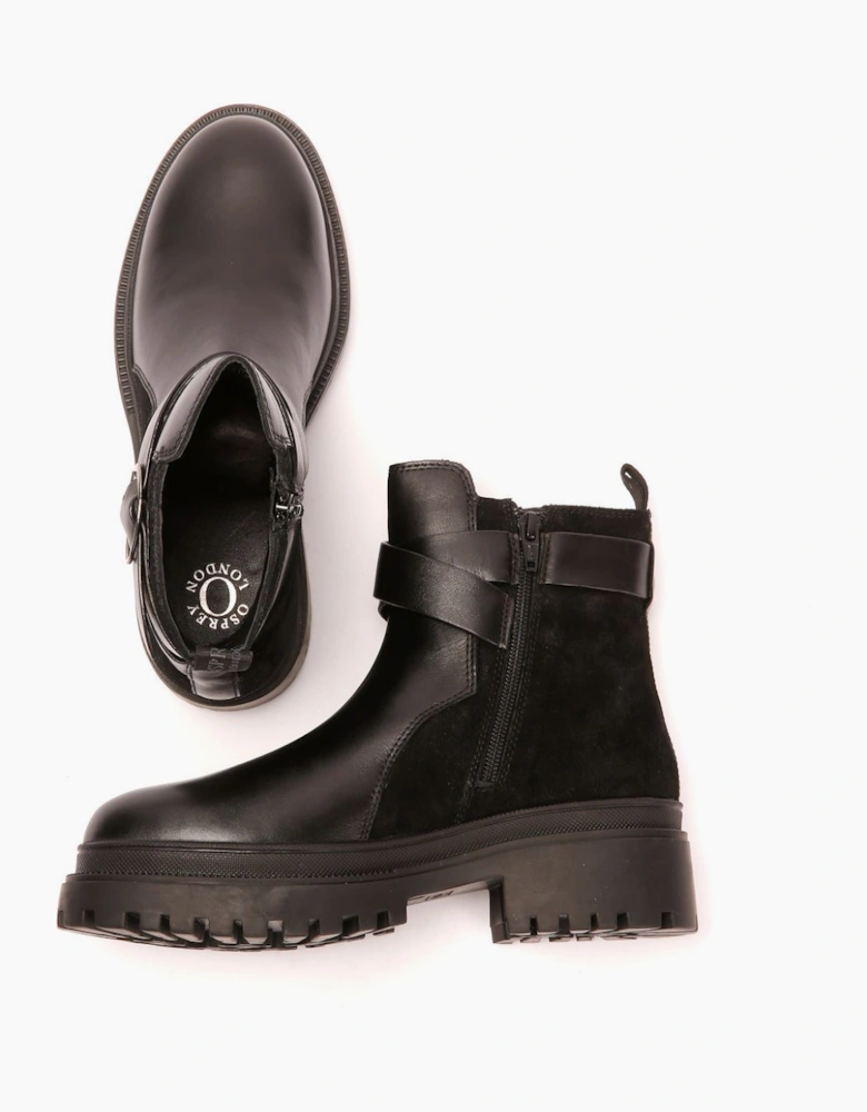 Osprey London The Boston Leather Women's Black Boots