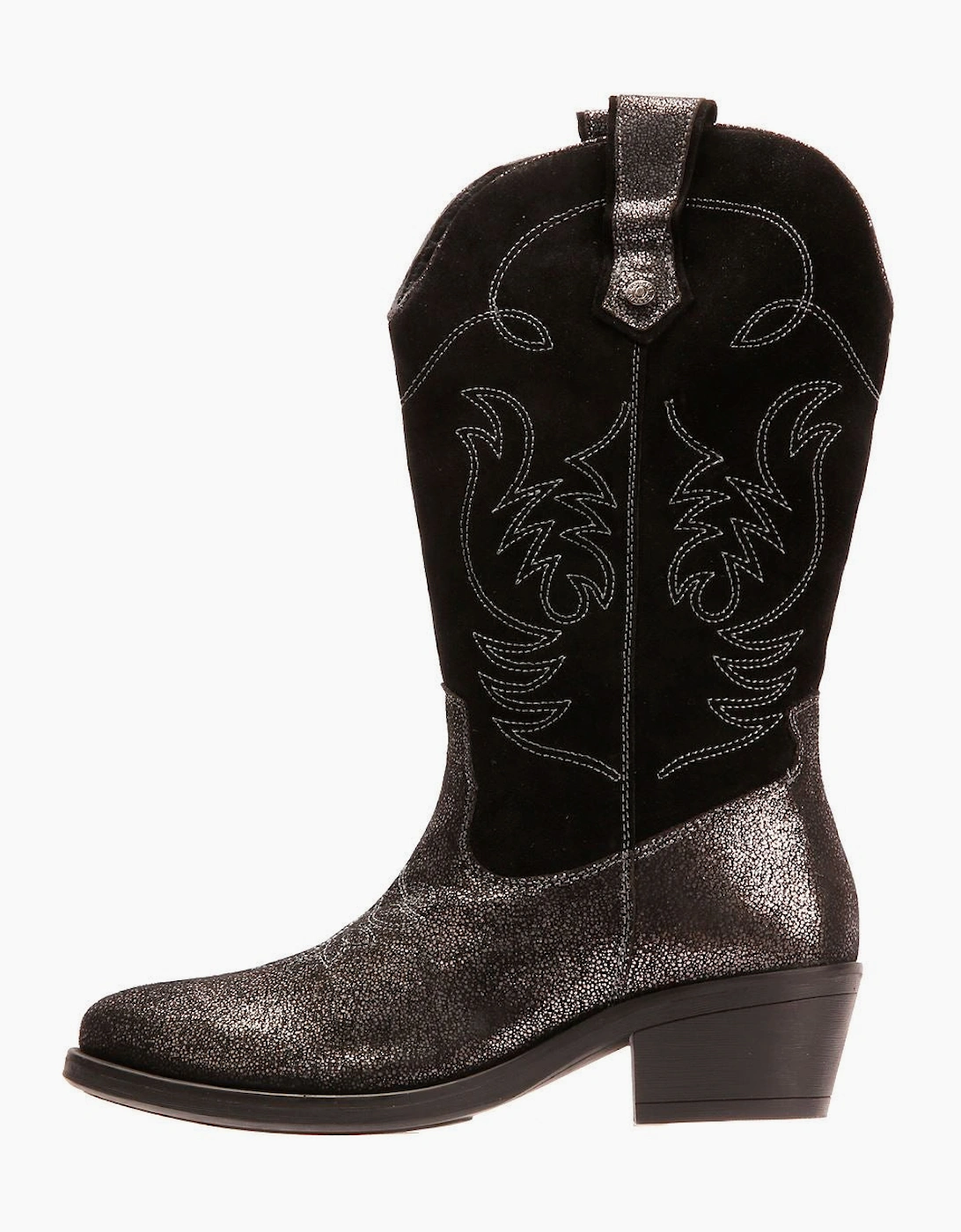 Osprey London The Louisiana Leather Women's Black/Gunmetal Boots