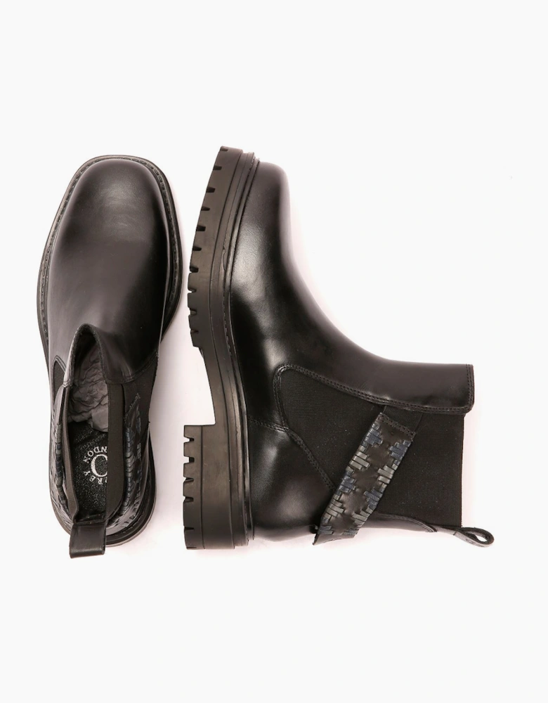 Osprey London The Guildford Chelsea Leather Women's Black Boots