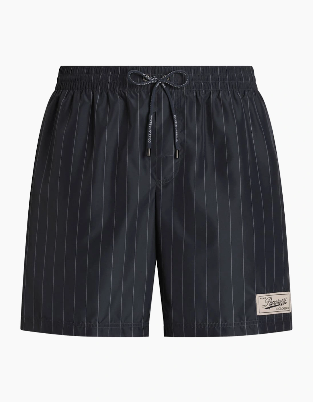 Dolce & Gabbana Paparazzi Logo-Patch Pinstripe Swim Shorts, 4 of 3