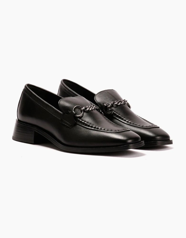 Osprey London The Islington Leather Women's Black Loafers