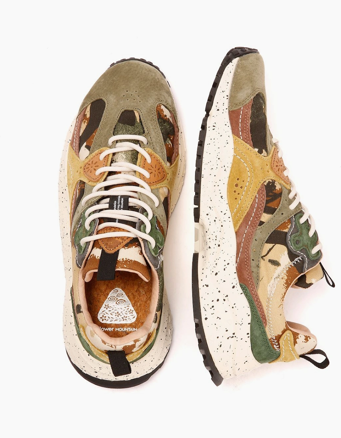 Flower Mountain Wave Suede Men's Camouflage Trainers