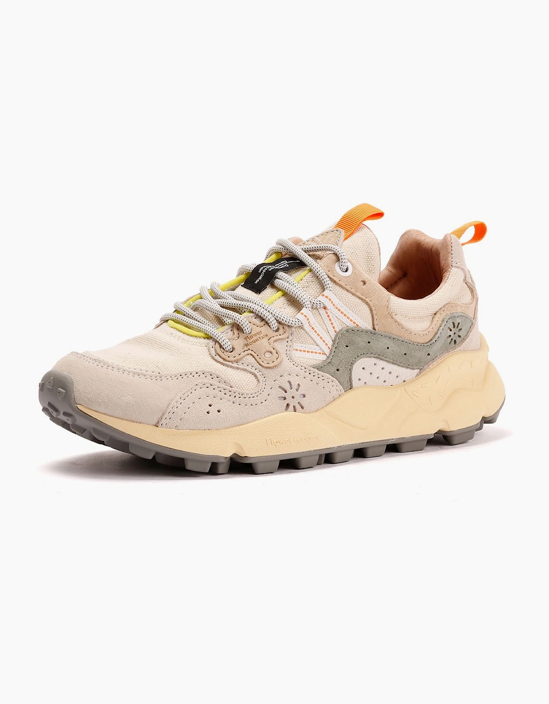Flower Mountain Yamano 3 Off White/Green Trainers
