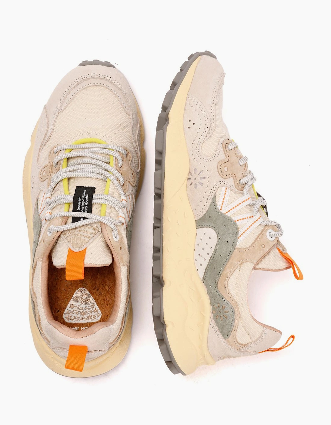 Flower Mountain Yamano 3 Off White/Green Trainers