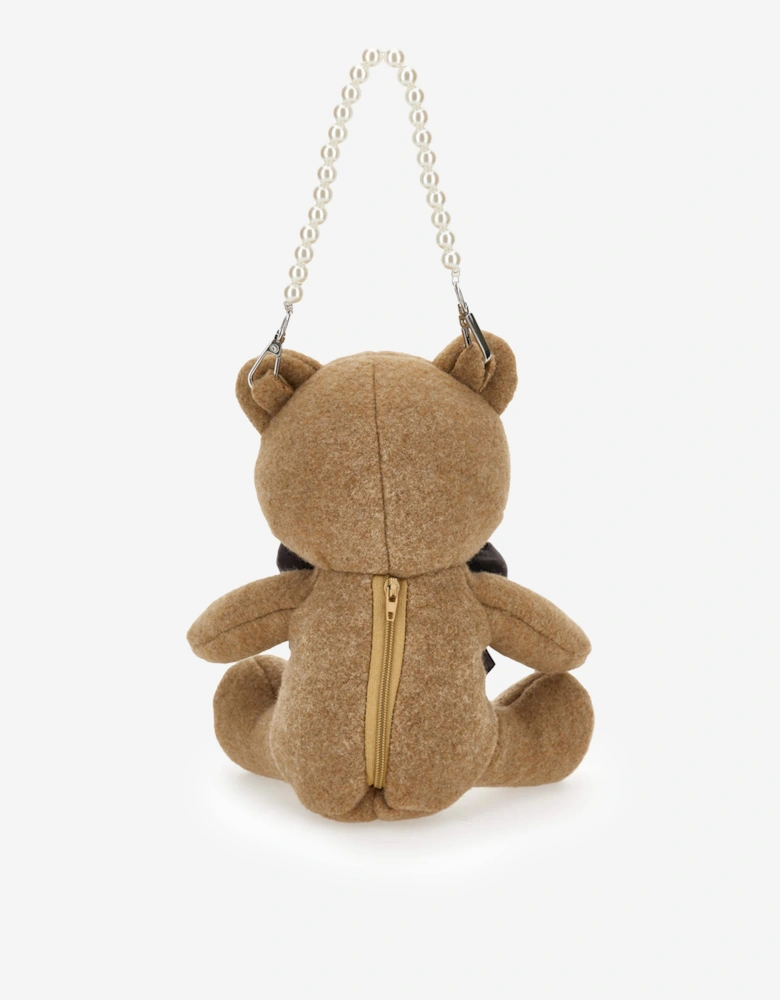 Monnalisa Girls Teddy Bear Handbag in Brown