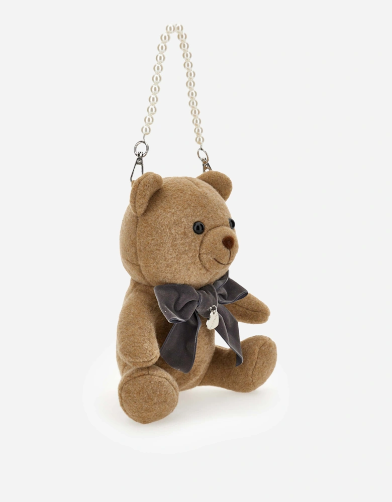 Monnalisa Girls Teddy Bear Handbag in Brown