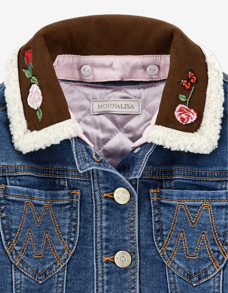Monnalisa Girls Disney Toy Story Jessie Denim Jacket in Blue