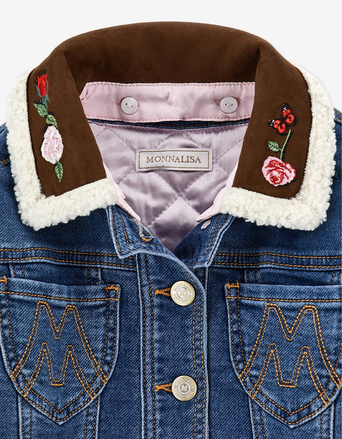Monnalisa Girls Disney Toy Story Jessie Denim Jacket in Blue