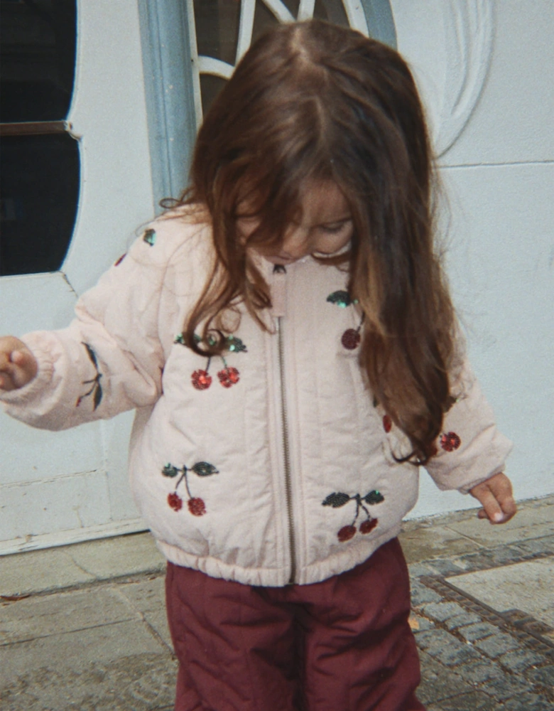 Konges Sløjd Girls Juno Sequin Bomber Jacket in Pink