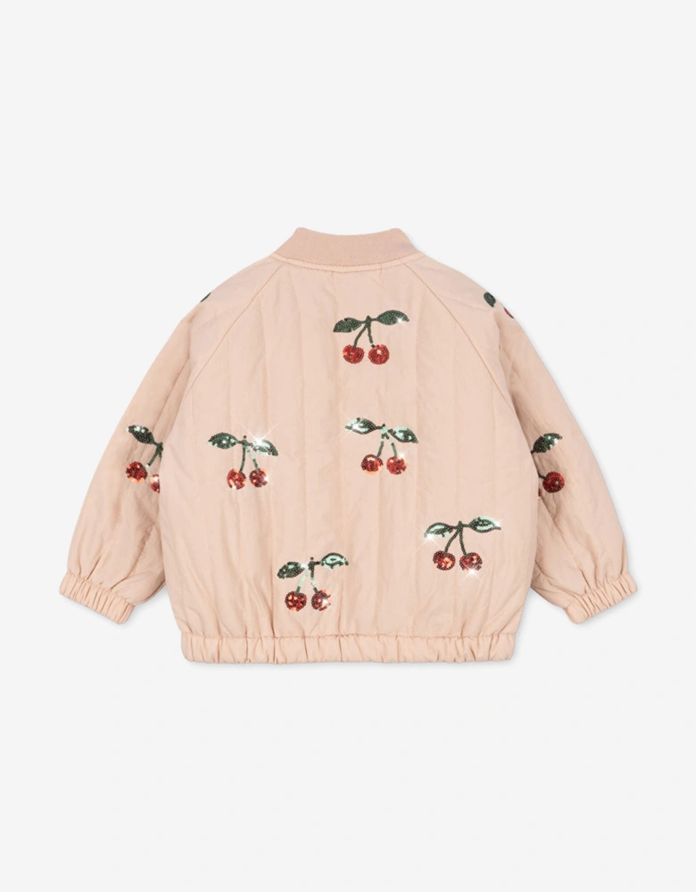 Konges Sløjd Girls Juno Sequin Bomber Jacket in Pink