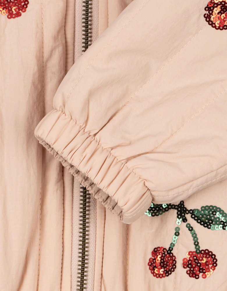 Konges Sløjd Girls Juno Sequin Bomber Jacket in Pink