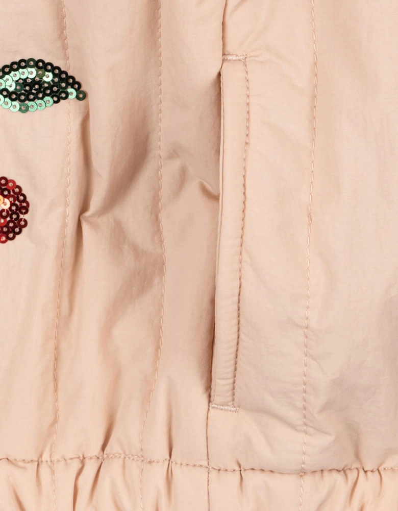 Konges Sløjd Girls Juno Sequin Bomber Jacket in Pink