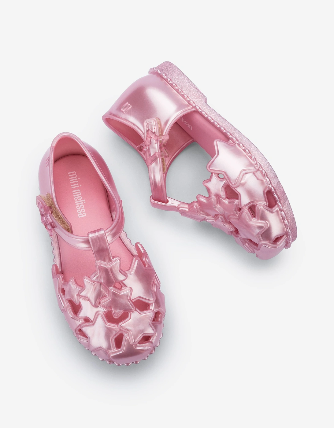 Mini Melissa Girls Starry Sandals in Pink