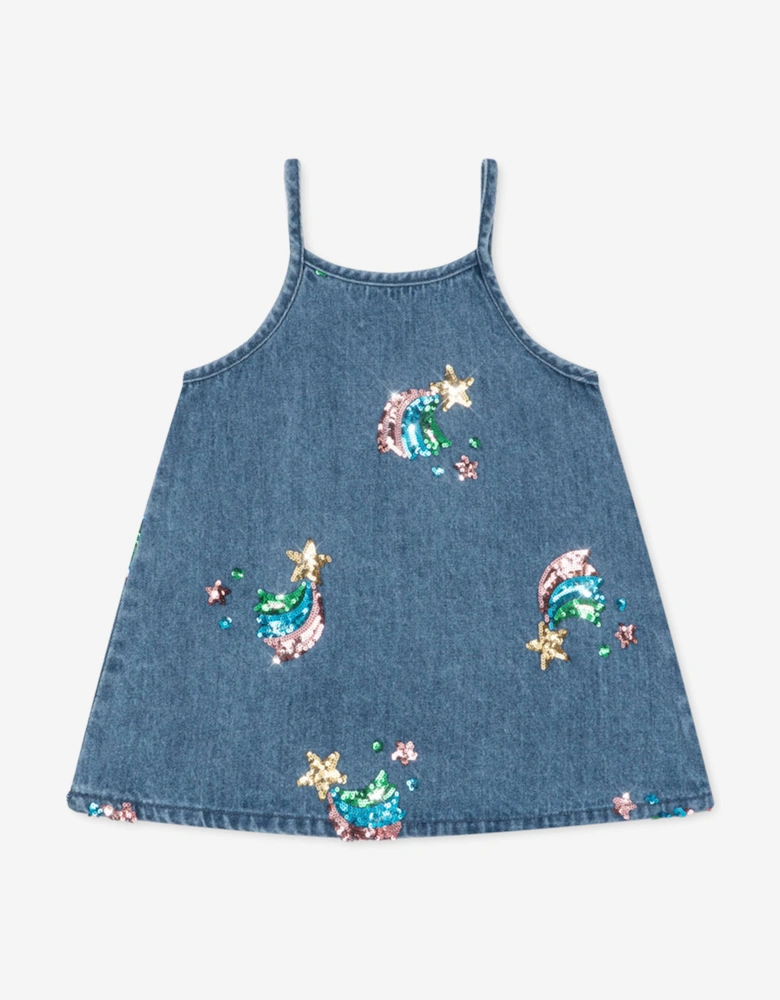 Konges Sløjd Girls Magot Sequin Strap Dress in Blue
