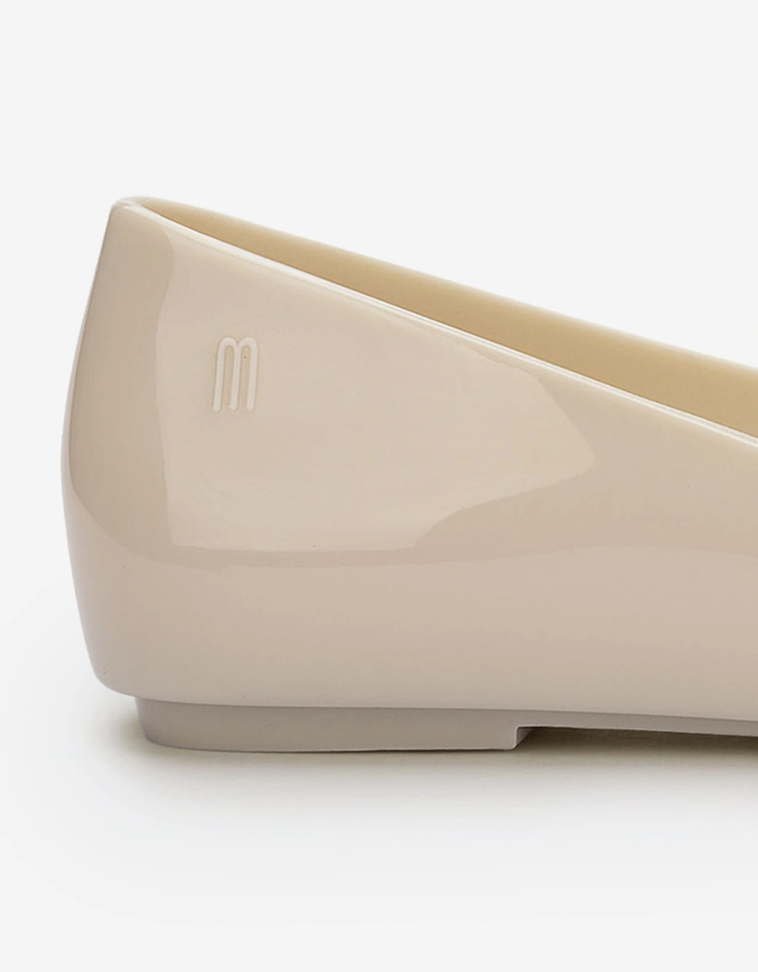 Mini Melissa Girls Sweet Love Chrome Ballerinas in Ivory