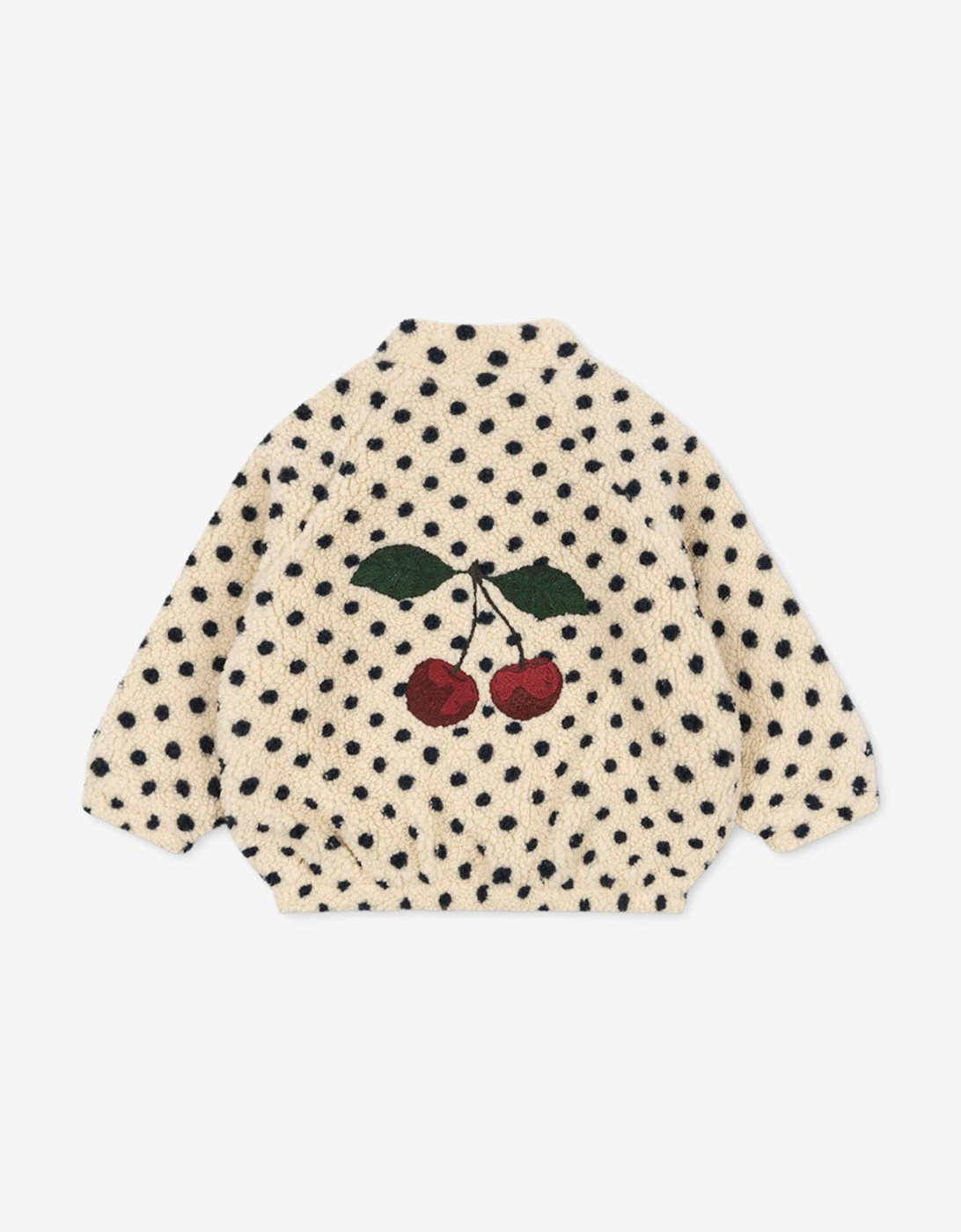 Konges Sløjd Girls Jody Embroidery Teddy Jacket in Beige