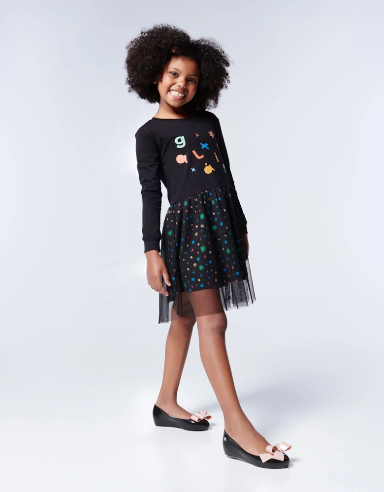 Mini Melissa Girls Ultragirl Classy Ballerinas in Black