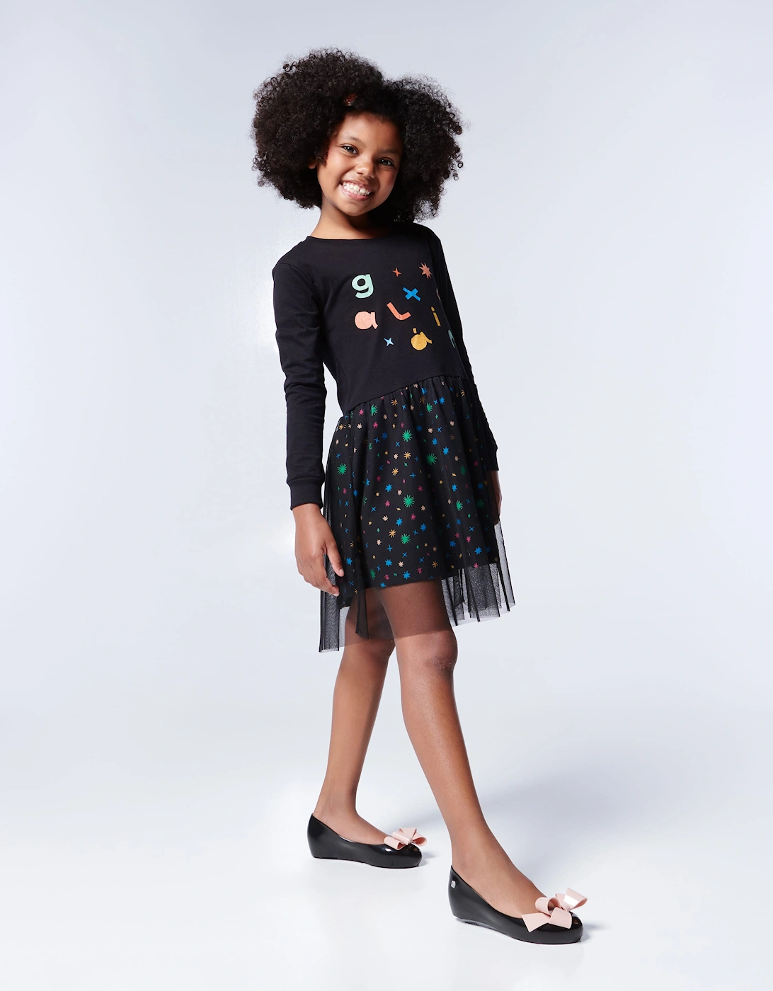 Mini Melissa Girls Ultragirl Classy Ballerinas in Black
