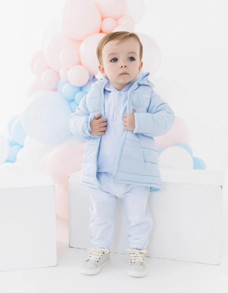 Boys Pale Blue Puffer Coat