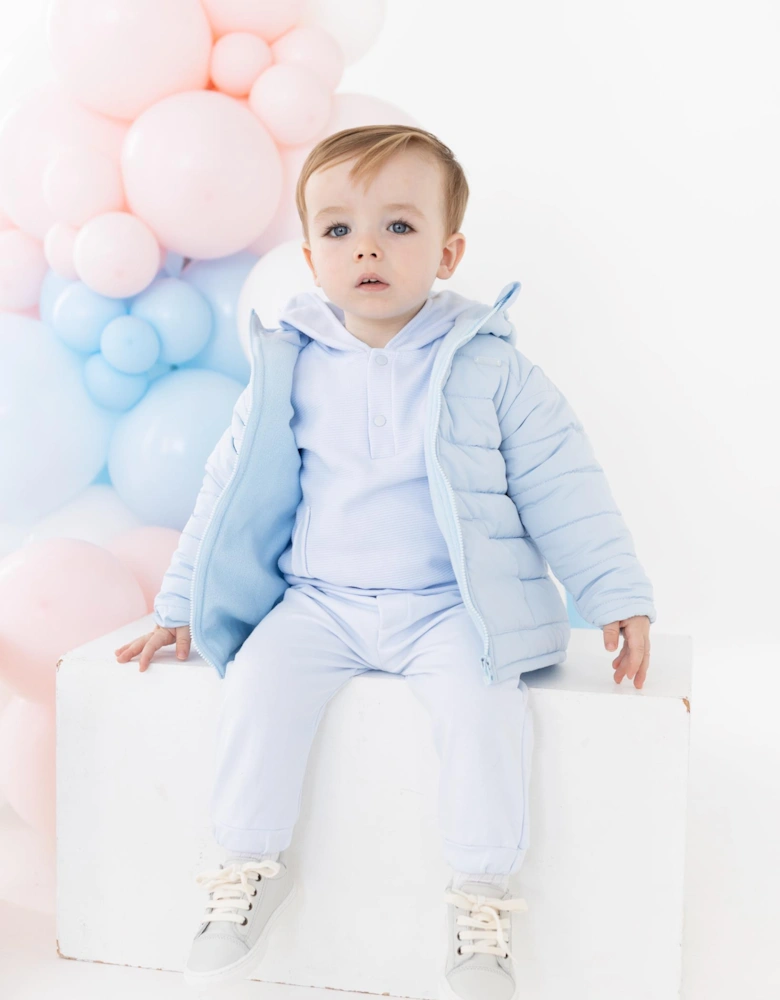 Boys Pale Blue Puffer Coat
