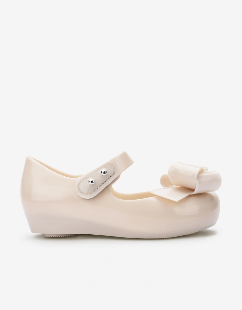 Mini Melissa Girls Ultragirl Classy Ballerinas in Beige