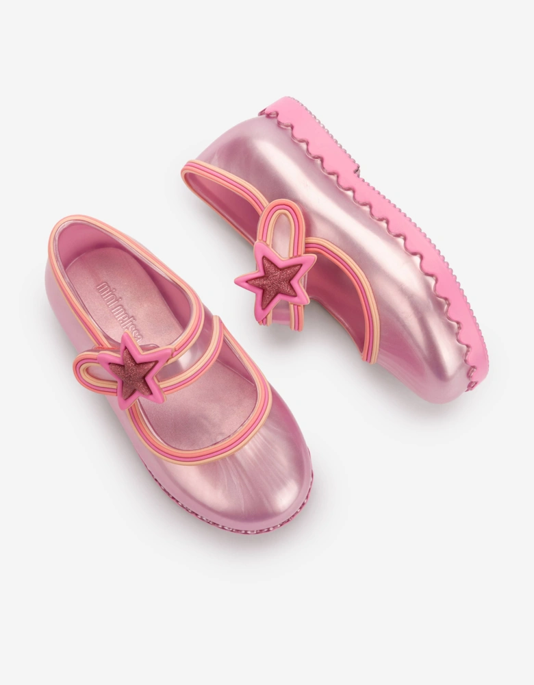 Mini Melissa Girls Hip Ballerina Star Shoes in Pink