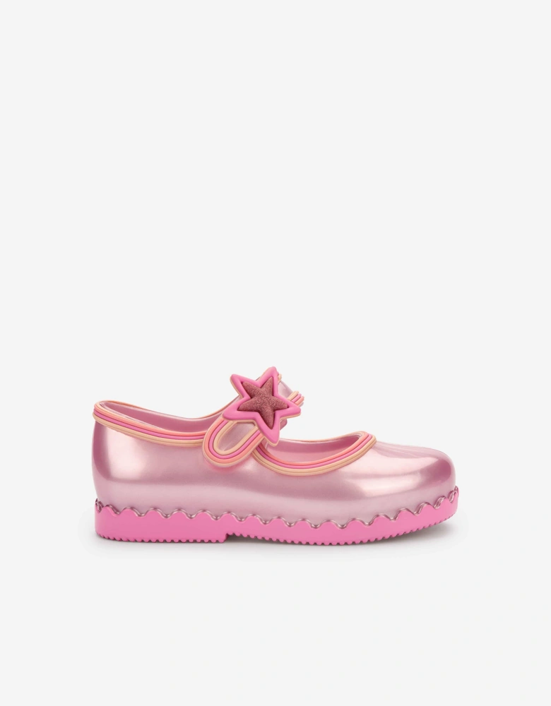 Mini Melissa Girls Hip Ballerina Star Shoes in Pink
