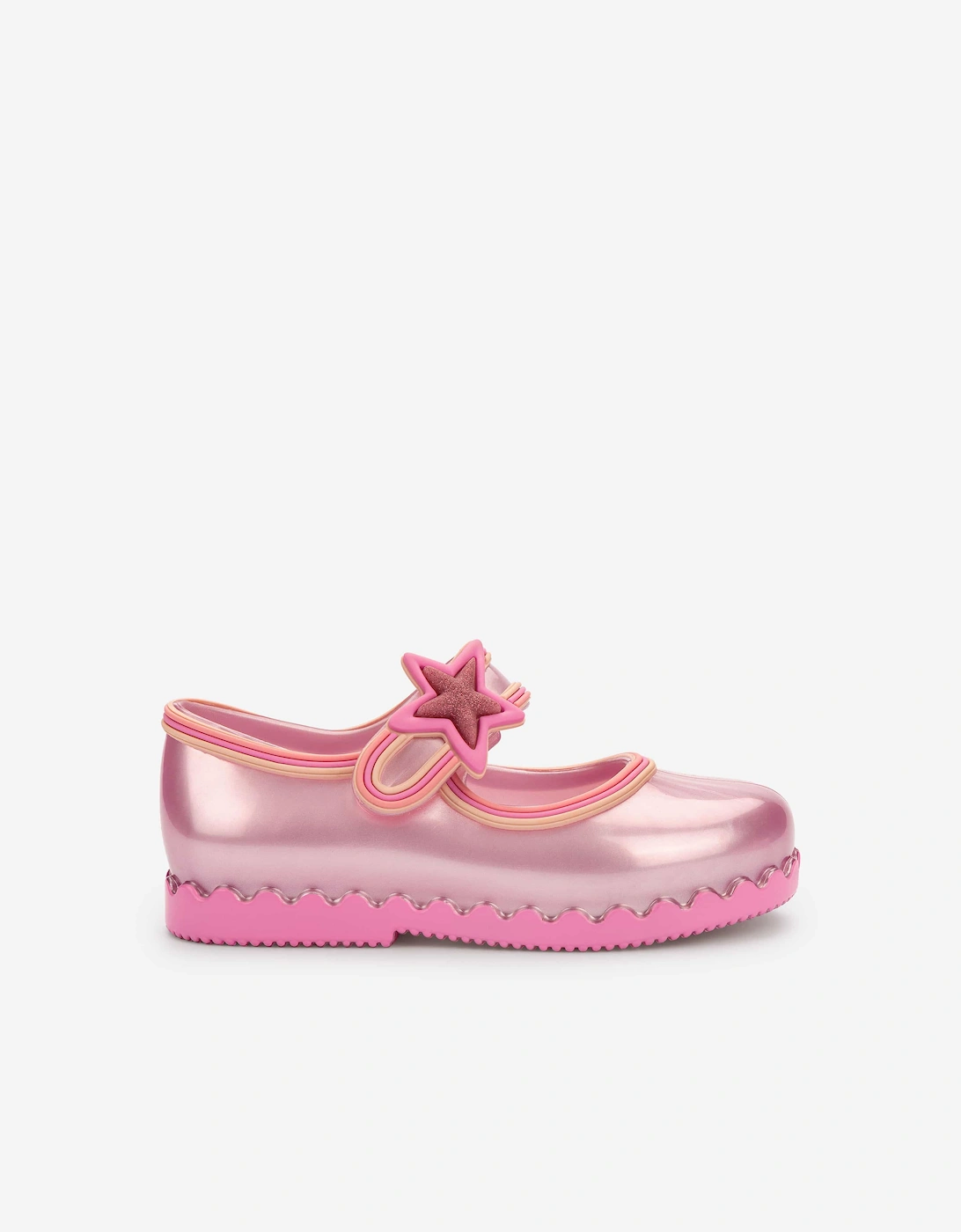 Mini Melissa Girls Hip Ballerina Star Shoes in Pink, 5 of 4