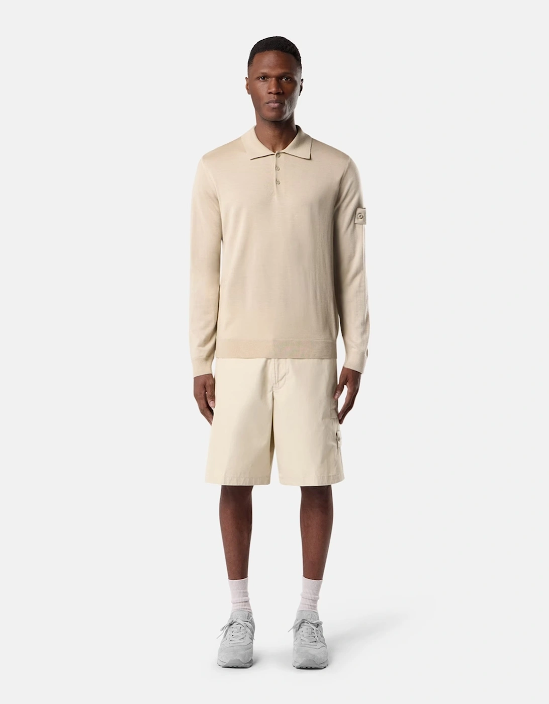 Ghost 5100076 Knitted Polo Beige